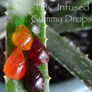 THC infused gummy drops