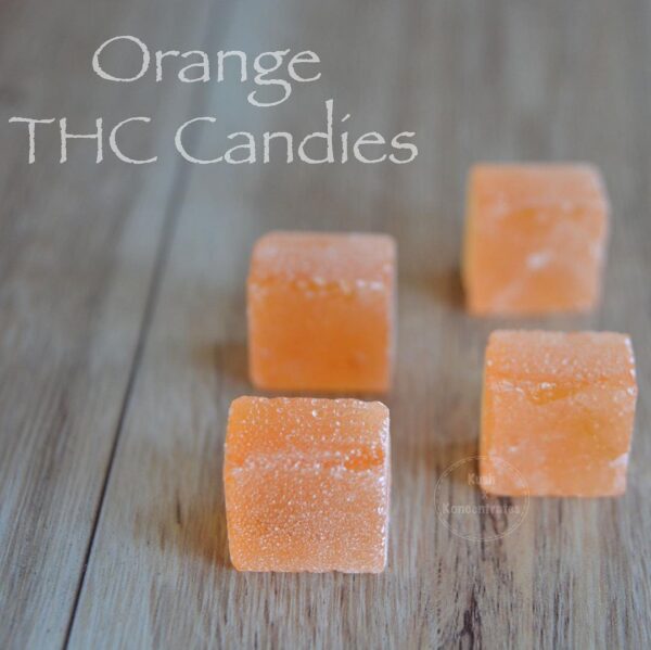 Orange THC candies