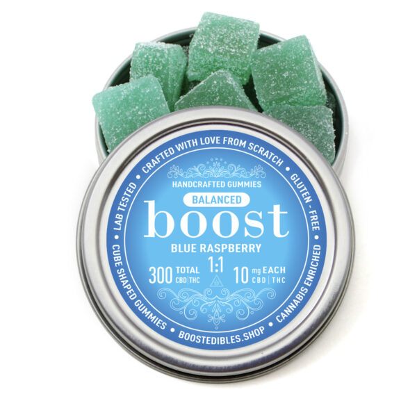BOOST – 1:1 CBD/THC Gummy Cube Edibles